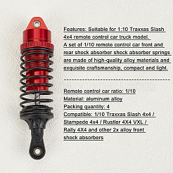 合金ショックアブソーバーツール  鉄ねじ付き  レッド  9.7x2.25cm  穴：2.5mm&nbsp;TOOL-WH0130-71