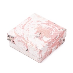 Floral Oil Painting Print Square Cardboard Jewelry Boxes&nbsp;CBOX-A010-01A-06