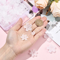 100Pcs 5 Styles Transparent Acrylic Bead Caps&nbsp;OACR-YW0004-59