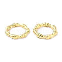 合金フレームコネクター  竹ジョイントリング  18KGP本金メッキ  18.5x19x3mm  内径：14mm&nbsp;FIND-G085-07A-G