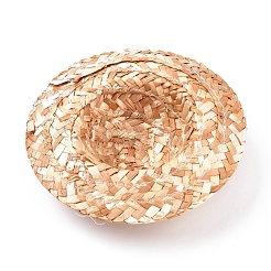 人形の麦わら帽子  ミニ手編み帽子  DIYの工芸品のジュエリーアクセサリークラフト装飾  砂茶色  12.2~12.8cm&nbsp;DIY-WH0167-13D