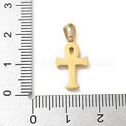 Ion Plating(IP) 304 Stainless Steel Micro Pave Cubic Zirconia Pendants&nbsp;STAS-Z107-08G-03