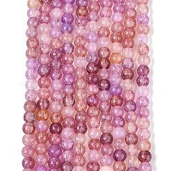 Ombre Effect Dyed Crackle Glass Beads Strands&nbsp;GLAA-Q106-01A-B22