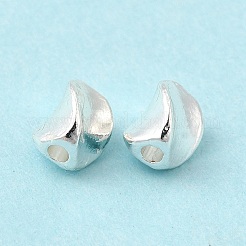 長持ちメッキ合金ビーズ  カドミウムフリー＆ニッケルフリー＆鉛フリー  ツイスト  銀  5.5x4.5x4.5mm  穴：1.2mm&nbsp;FIND-C020-10S