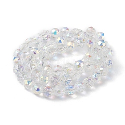 Transparent Electroplate Glass Beads Strands&nbsp;EGLA-F154-AB02