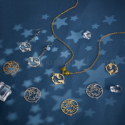 8Pcs 4 Style Ion Plating(IP) 201 Stainless Steel Pendants&nbsp;STAS-UN0033-32