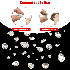 90Pcs 10 Styles Sew on Rhinestone&nbsp;RGLA-YW0002-10