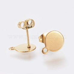 Ion Plating(IP) 304 Stainless Steel Stud Earring Findings&nbsp;X-STAS-K184-02-02G