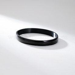 201ステンレススチール製ヒンジ付きバングル（男性・女性用）  ブラック  内径：2-1/2インチ（6.5cm）&nbsp;DW5669-3