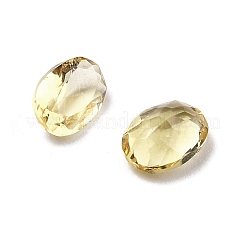 ファセット天然シトリンカボション  後ろ向き  楕円形  4x3x2mm&nbsp;G-I295-05C-16B-07