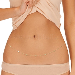 Brass Clear Cubic Zirconia Satellite Chain Waist Chains&nbsp;NJEW-C00038