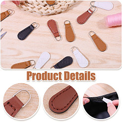 32pcs 4 Colors PU Leather Zipper Pull&nbsp;FIND-CA0010-39