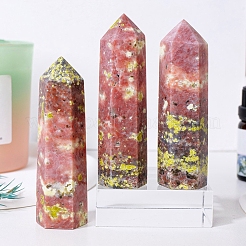 Tower Natural Peach Blossom Tourmaline Home Display Decoration&nbsp;PW-WG51324-01