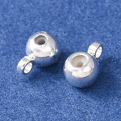 真鍮チューブベイル  ラックめっき  長持ちメッキ  カドミウムフリー＆鉛フリー  シリコーンと  925銀メッキ  6x4x3.5mm  穴：1mmと0.8mm&nbsp;KK-C157-22S