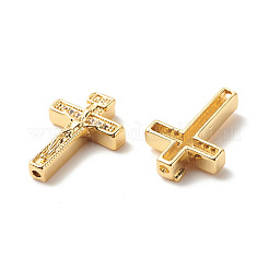 Brass Micro Pave Clear Cubic Zirconia Bead Frames&nbsp;KK-G420-30G