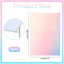 透明アクリル板  長方形  ピンク  180x120x2.5mm&nbsp;TACR-WH0023-01