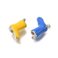 合金エナメルチャーム  プラチナ  靴のチャーム  ミックスカラー  17.5x6x14mm  穴：1.2mm&nbsp;FIND-C065-06P