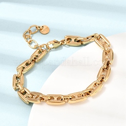 304 Stainless Steel Link Chain Bracelets for Women&nbsp;BJEW-G784-01G-02