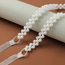 ABS Plastic Pearl Bridal Belt for Wedding Dress&nbsp;AJEW-WH20077-017