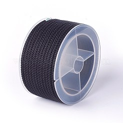 ポリエステル編組コード  ブラック  3mm  約12.02~13.12ヤード（11~12m）/ロール&nbsp;OCOR-F010-A05