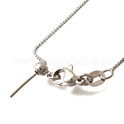 0.9mm Adjustable Slider Brass Box Chain Necklaces for Men Women&nbsp;NJEW-G160-21P