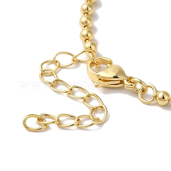 Brass & Plastic Imitation Pearl Ball Chain Bowknot Pendant Necklaces for Women&nbsp;NJEW-C054-03G