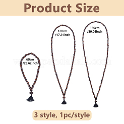 6Pcs 3 Style Natural Wood Bead Necklaces&nbsp;NJEW-DC00016