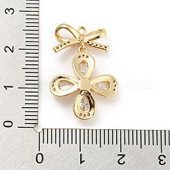 Brass Micro Cubic Zirconia Pendants&nbsp;KK-Q789-26G
