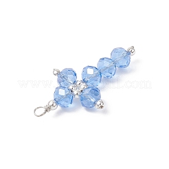 7Pcs 7 Colors Glass Pendants&nbsp;PALLOY-JF04504-01
