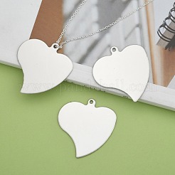 Tarnish Resistant 201 Stainless Steel Heart Stamping Blank Tag Pendants&nbsp;STAS-S031-16