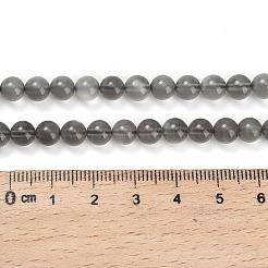 Natural Black Moonstone Beads Strands&nbsp;G-L631-A05-6mm