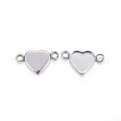 Tarnish Resistant 304 Stainless Steel Cabochon Connector Settings&nbsp;STAS-P210-13P