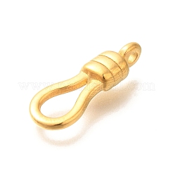 イオンプレーティング(IP) 304 ステンレススチール製フック留め具用アイクラスプ  18KGP本金メッキ  21.5x8x4.5mm  穴：2mm&nbsp;STAS-I321-72G