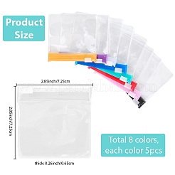 40Pcs 8 Colors EVA Plastic Zip-lock Bags&nbsp;ABAG-SP0001-18B
