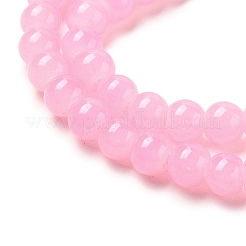 Baking Paint Imitation Jade Glass Round Bead Strands&nbsp;DGLA-XCP0001-25