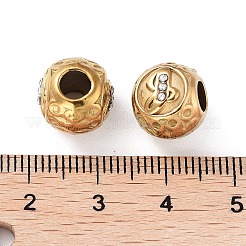 Ion Plating(IP) 304 Stainless Steel Rhinestone European Beads&nbsp;STAS-A092-10T-G