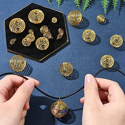 20Pcs 4 Styles Iron Wire Pendants&nbsp;IFIN-FS0001-46G