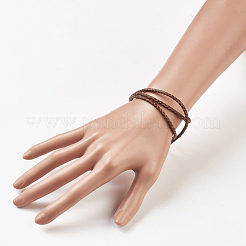 Leather Braided Cord Wrap Bracelets/Necklaces&nbsp;BJEW-JB03919-02