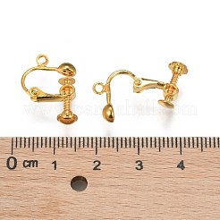 ネジバネイヤリング  カドミウムフリー＆鉛フリー  スパイラルイヤークリップ  穴開けないイヤリング  ミックスカラー  17x13.5x5mm  穴：1.2mm&nbsp;X-EC143-M