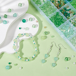 DIY Round Acrylic & Glass Beads Jewelry Making Findings Kits&nbsp;DIY-SP0003-01C
