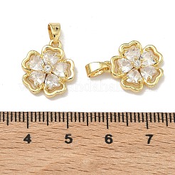 Brass Micro Pave Cubic Zirconia Pendants&nbsp;KK-H265-08A-G