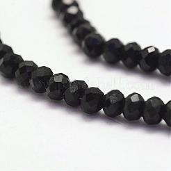 天然スピネルビーズ連売り  多面カット  ロンデル  3x2mm  穴：1mm  約135個/連  14.7インチ&nbsp;G-P279-82-B