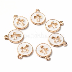 Light Gold Plated Alloy Enamel Pendants&nbsp;ENAM-R136-18A