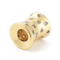 Rack Plating Brass Micro Pave Cubic Zirconia Beads&nbsp;KK-P247-17B-G