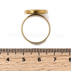 304 Stainless Steel Cuff Rings&nbsp;RJEW-A077-04G-02