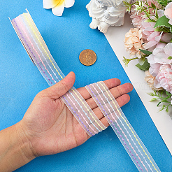 ポリエステルリボン  花のギフト包装や衣装の装飾に  カラフル  1インチ（25mm）  約10.00ヤード（9.14m）/ロール&nbsp;OCOR-WH20018-36B