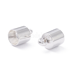 201ステンレススチールコードエンド  エンドキャップ  コラム  銀  8x5mm  穴：2mm  内径：4.5mm&nbsp;STAS-H410-20S-G