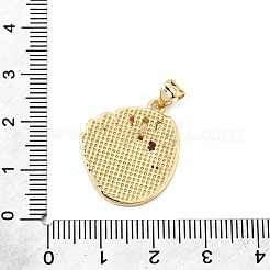 野球ボール合金エナメルペンダント  手袋チャーム  ゴールドカラー  23x19.5x1.5mm  穴：4.5x3mm&nbsp;AL-CBAC8B4-04A-G