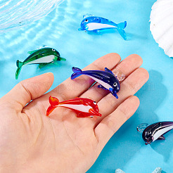 5Pcs 5 Colors Handmade Lampwork Pendants&nbsp;LAMP-TA0001-66