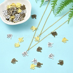 120Pcs 3 Colors Tibetan Style Alloy Charms&nbsp;TIBEP-YW0001-94